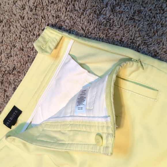 Talbots Sailor Capris Wide Leg Cropped Capri Pants  Bright Lemon Sz 6P - Picture 5 of 10